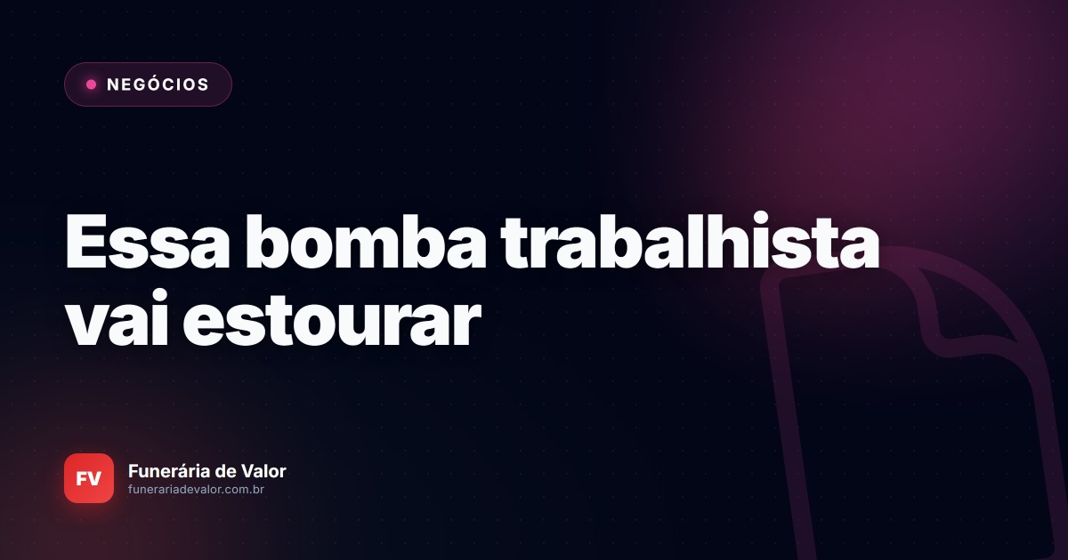 Adicional de insalubridade no setor funerário: A bomba-relógio que os donos amadores ignoram