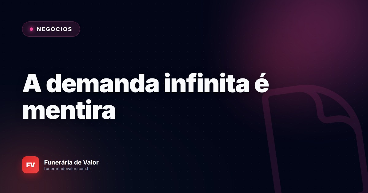 O mito da demanda infinita: Por que funerárias sem planejamento estratégico estagnam na primeira década